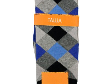 Tallia 36240 Men s Socks - Argyle - Grey Blue Online Hot Sale