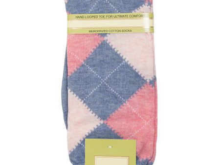 Vannucci Men s Socks 32147- Argyle - Denim Online