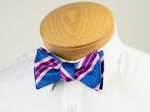 ScottyZ 29223 Young Men s Bow Tie - Stripe - Blue Pink Online now