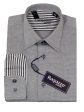 Ragazzo 23227 100% Cotton Boy s Dress Shirt - Checkered Box Weave - Gray For Sale