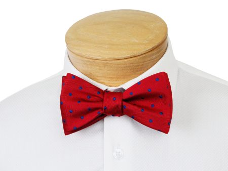 ScottyZ 33025 Young Men s Bow Tie - Polka Dot - Red Navy Sale