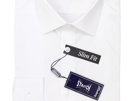 Ragazzo 38003 Young Men s Dress Shirt - Stretch - White Cheap