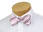 ScottyZ 37595 Young Men s Bow Tie - Stripe - Pink White Red For Sale