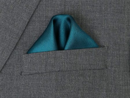 Heritage House 37774 Pocket Square - Solid - Dark Teal Fashion