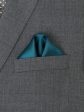 Heritage House 37774 Pocket Square - Solid - Dark Teal Fashion