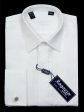 Ragazzo 22942 Boy s Dress Shirt - French Cuff - Box Weave - White Online now