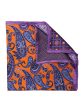 Heritage House 37794 Pocket Square - Neat - Eggplant Orange Sky Sale