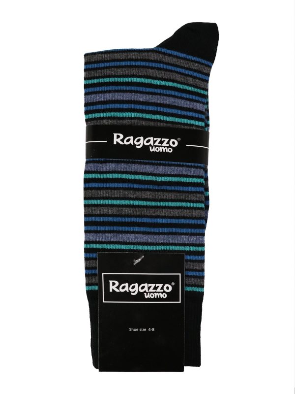 Ragazzo 37565 Boys  Socks - Stripe - Blue Turquoise Online now