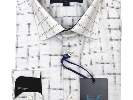 Leo & Zachary 34488 Boy s Dress Shirt- Wide Window - Black Discount