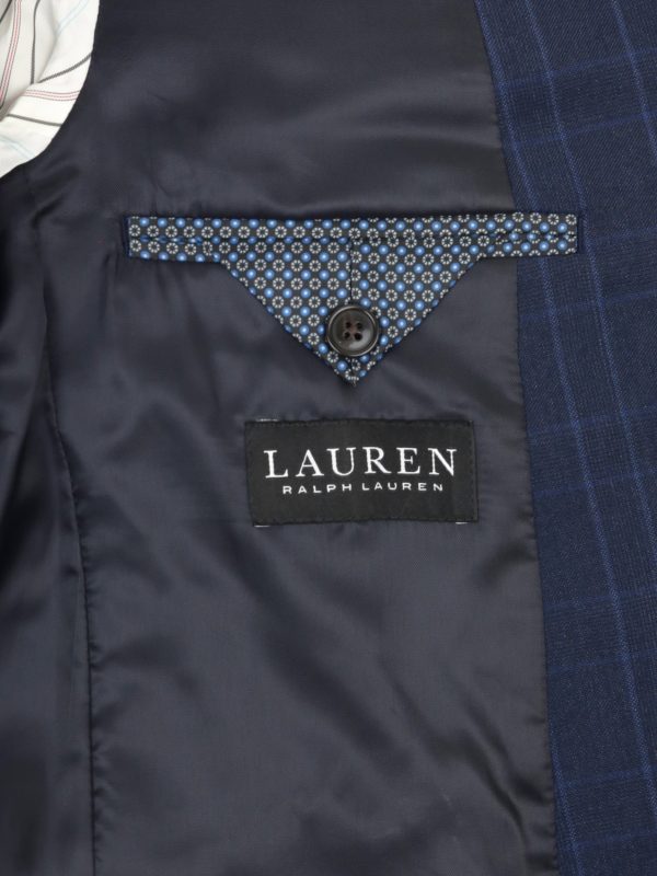 Lauren Ralph Lauren 35060 Boy s Suit - Plaid - Navy Blue on Sale