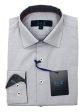 Leo & Zachary 34478 Boy s Dress Shirt- Zag Dobby - Grey Fashion