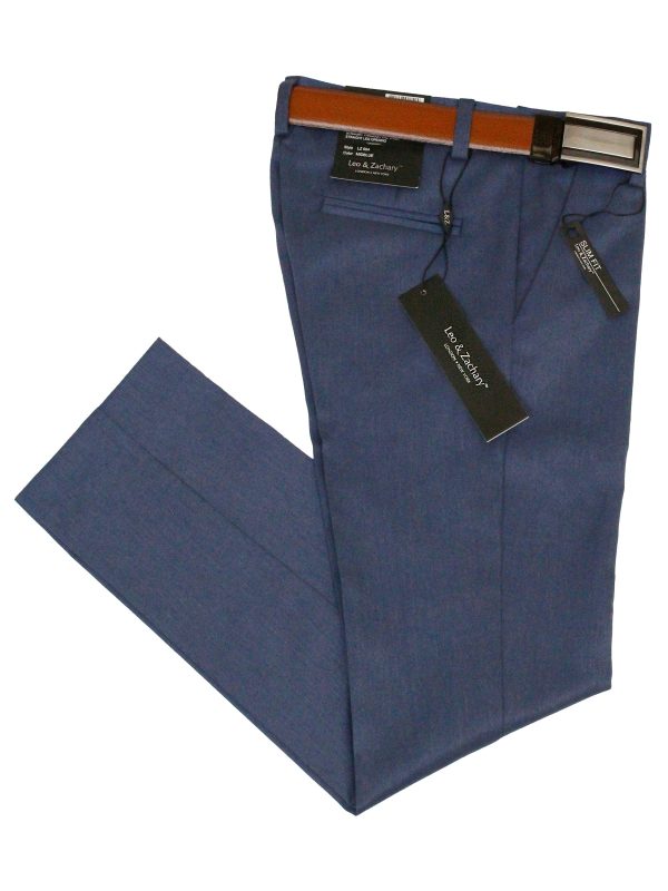 Leo & Zachary 35047 Boy s Dress Pants - Solid - Mid Blue on Sale