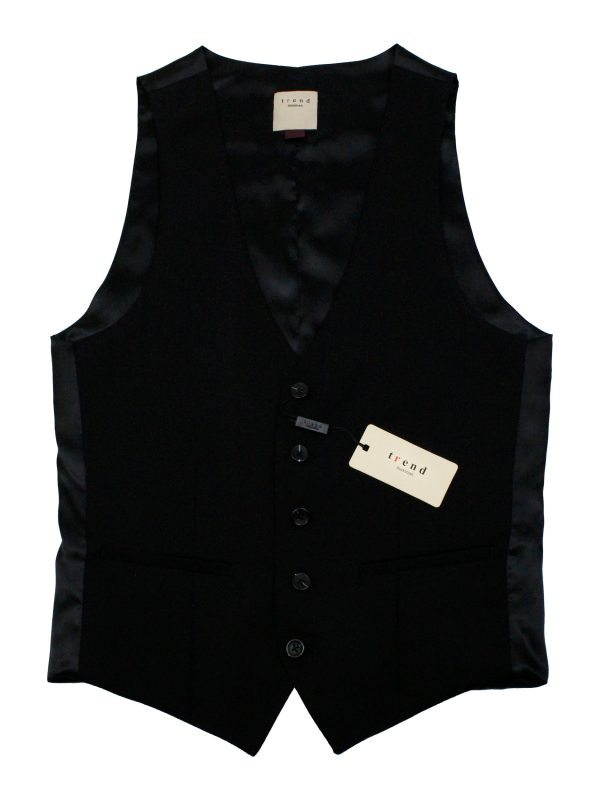 Maxman 17274V Boy s Suit Separate Vest - Solid - Black Hot on Sale