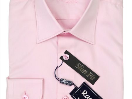 Ragazzo 37540 Boy s Dress Shirt - Twill - Slim Fit - Light Pink For Cheap