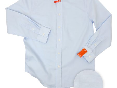 Tallia 34602 Boy s Dress Shirt- Tonal Horizontal Stripe - Blue Discount