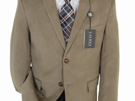 Lauren Ralph Lauren  17899 Tan  Boy s Sport Coat  Jacket - Corduroy - 100% Cotton Fashion