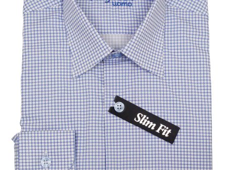 Ragazzo 35702 Boy s Slim Fit Dress Shirt - Neat - Blue White on Sale