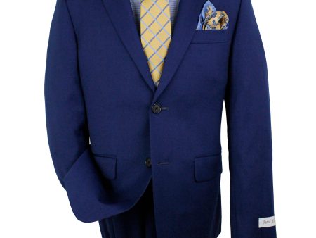 Jared Elliot 36022 Boy s Suit - Solid - Bright Navy Cheap