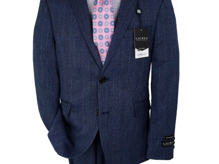 Lauren Ralph Lauren 35422 Boy s Suit Separate Jacket - Plaid - Navy Online Hot Sale