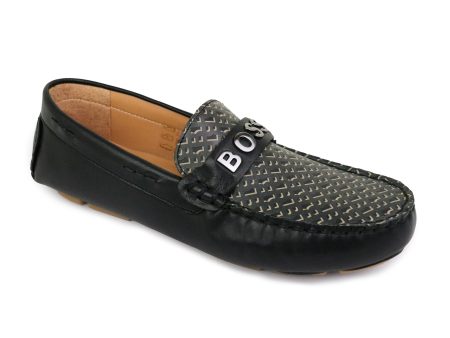 Boss 37231 Boy s Dress Shoe - Moccasin - Black Online now