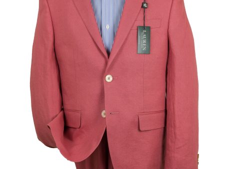 Lauren Ralph Lauren 28312 100% Linen Boy s Suit Separates Jacket - Solid - Nantucket Red Online now