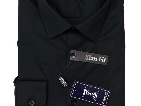 Ragazzo 37962 Young Men s Dress Shirt - Stretch - Black Online