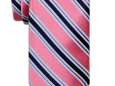 Heritage House 24542 100% Silk Boy s Tie - Stripe - Pink Cheap