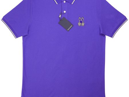 Psycho Bunny 37353 Young Men s Short Sleeve Polo - Lenox Pique - Royal Blue Online