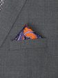 Heritage House 37794 Pocket Square - Neat - Eggplant Orange Sky Sale