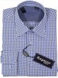 Ragazzo 23385 100% Cotton Boy s Dress Shirt - Plaid - Blue And White Fashion