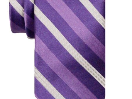 Heritage House 24549 100% Silk Boy s Tie - Stripe - Purple For Sale