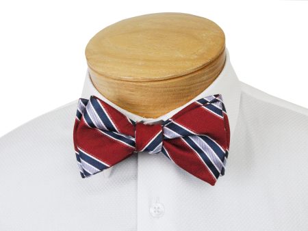 ScottyZ 33014 Young Men s Bow Tie - Stripe - Red Navy Online