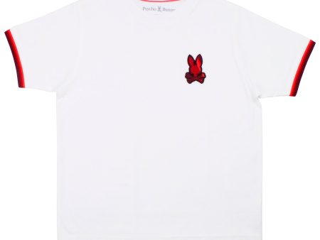 Psycho Bunny 36939 Boy s Short Sleeve Tee - Apple Valley Embroidered - White Online