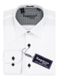 Ragazzo 38232 Boy s Dress Shirt - Diagonal Tonal Weave - Slim Fit - White Black Sale