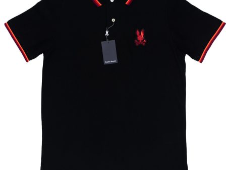 Psycho Bunny 36954 Young Men s Short Sleeve Polo - Apple Valley Pique - Black Online