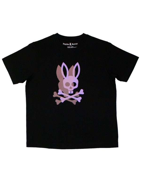 Psycho Bunny 36819 Boy s Short Sleeve Dotted Graphic Tee - Black For Discount