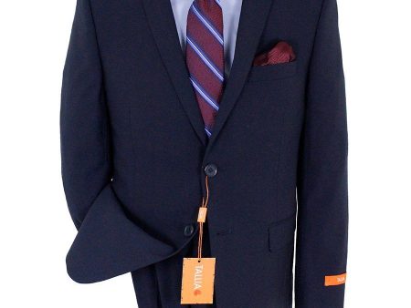 Tallia 23340 52% Wool  46% Polyester  2% Elastane Boy s Skinny Fit Suit - Solid - Navy Sale