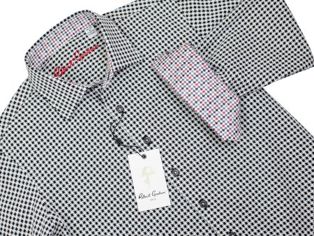 Robert Graham 30148 Boy s Sport Shirt -Houndstooth - Black Discount