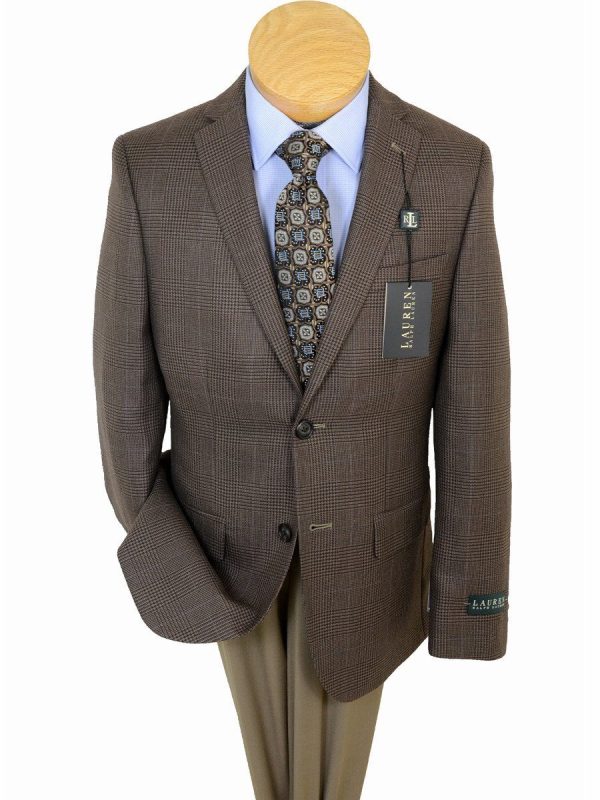 Lauren Ralph Lauren  17885 Brown Boy s Sport Coat  Jacket - Plaid - 65% Polyester   35% Rayon Fashion