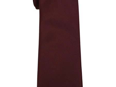 Heritage House 34798 - Boy s Tie - Satin Solid - Burgundy Online Sale