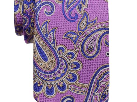 Dion 37053 Boy s Tie - Paisley Tear Drop - Lavender Tan Online now