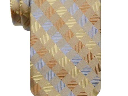 Heritage House 24476 100% Silk Boy s Tie - Neat Plaid- Tan Sale