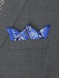 Heritage House 37784 Pocket Square - Paisley - Navy Blue Grey Cheap