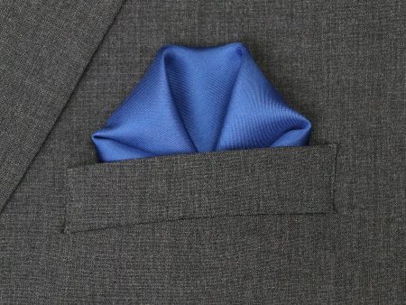 Heritage House 37769 Pocket Square - Solid - Grey Blue Online now