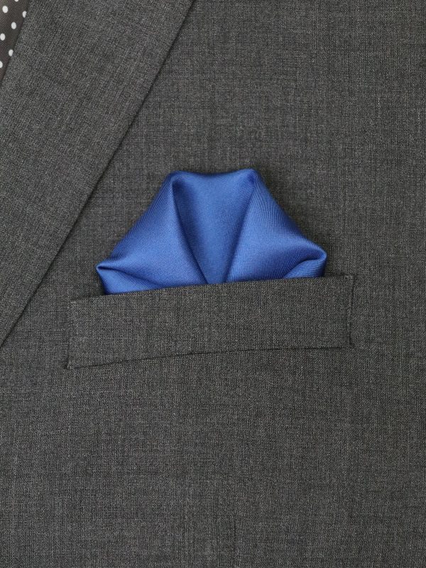 Heritage House 37769 Pocket Square - Solid - Grey Blue Online now