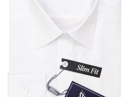 Ragazzo 37954 Boy s Dress Shirt - Stretch - White Sale