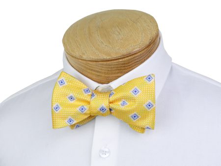 ScottyZ 37601 Young Men s Bow Tie - Neat - Lemon Powder White Cheap