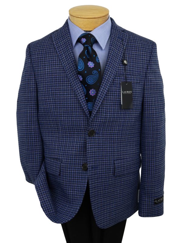 Lauren Ralph Lauren Boy s Sport Coat 34732 Blue Black Plaid Online now