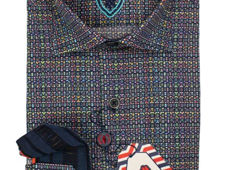 Luchiano Visconti Boy s Sport Shirt 30139 - Neat - Multi Hot on Sale