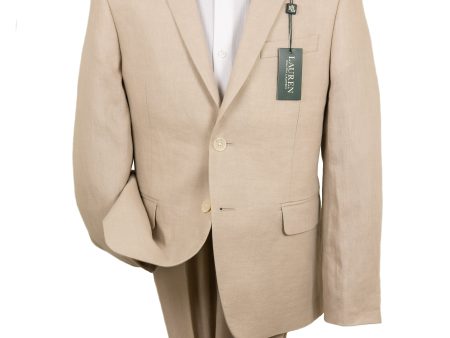 Lauren Ralph Lauren 28997 100% Linen Boy s Suit Separates Jacket - Solid - Tan Cheap